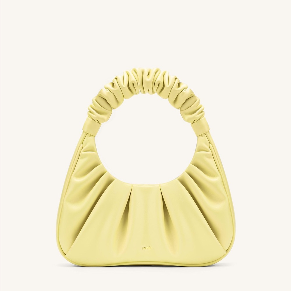 JW PEI Gabbi Ruched Hobo Handbag - Light Yellow